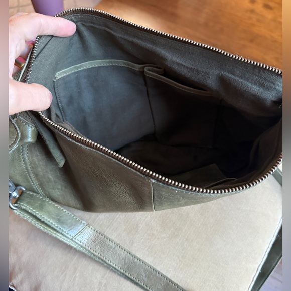 Latico Callie Leather Sling Bag in moss green - Picture 11 of 12